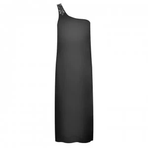 Image of Ted Baker Ted Womens Yeltino Embellished Asymmetric Dress - Black