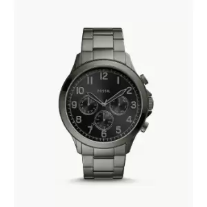 Image of Fossil Mens Yorke Multifunction Stainless Steel Watch - Smoke