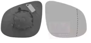 Image of VAN WEZEL Wing Mirror Glass * HAGUS * 4412832 Side Mirror Glass,Mirror Glass MERCEDES-BENZ,RENAULT,CITAN Kasten (415),Citan Kombi / Tourer (415)