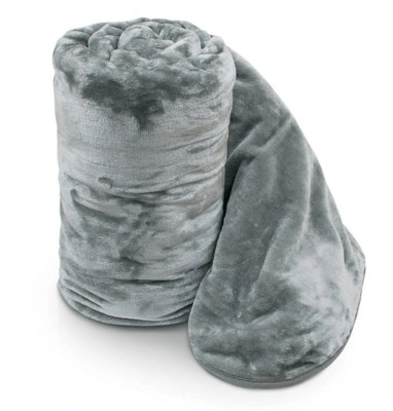 Image of Velosso Luxurious Ultra-Soft Plush Faux Mink Fur Throw Blanket - 200Cm X 240Cm, For Sofa, Bed - Silver