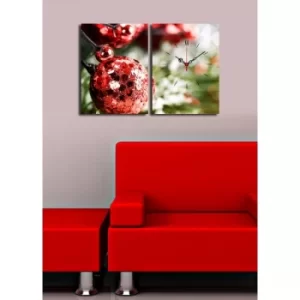 Image of YYCS-4 Multicolor Decorative Canvas Wall Clock (2 Pieces)