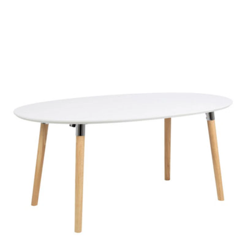 Image of Furniture To Go Belina Oval Dining Table In White & Oak