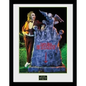 Image of Beetlejuice Grave Framed Collector Print