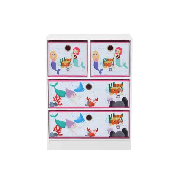 Image of Lloyd Pascal 2 + 2 Cube With 4 X Mermaid Storage Boxes