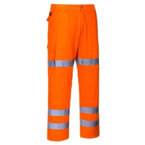 Image of Portwest RT49 Hi Vis Band Combat Trousers Orange Small 31"