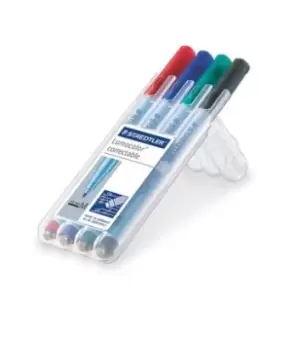 Image of Staedtler Lumocolor correctable 305 marker 4 pc(s) Black, Blue,...