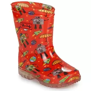 Image of Be Only CYBORG boys's Childrens Wellington Boots in Red toddler,6 toddler,7 toddler,8 toddler,9 toddler,10 kid,11 kid,11.5 kid,12 kid,13 kid,1 kid,2 k