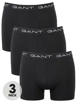 Image of Gant 3 Pack Boxer Briefs - Black, Size S, Men