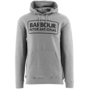 Image of Barbour International Anthracite Marl Pop Over Hoodie