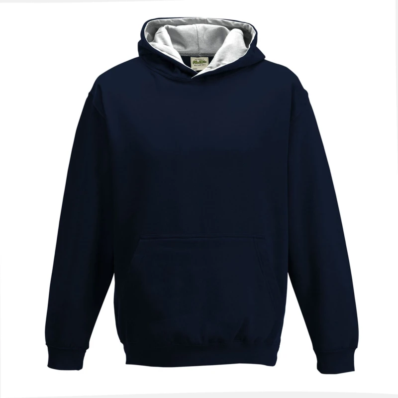 Image of AWDis Varsity Hoodie in Navy Size: 12-13 Years Navy Unisex 12-13 Years