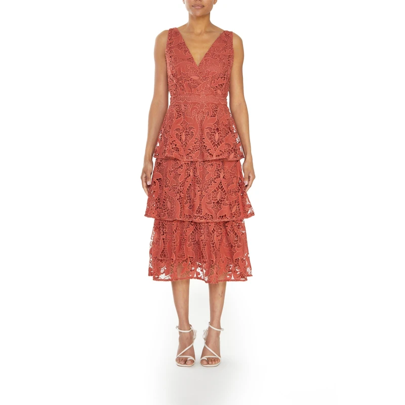 Image of True Decadence TRUE Wrap Dress Rust female 8 (XS)