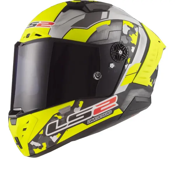 Image of LS2 FF805 Thunder C Space H-V Yellow Grey 06 Full Face Helmet Size S