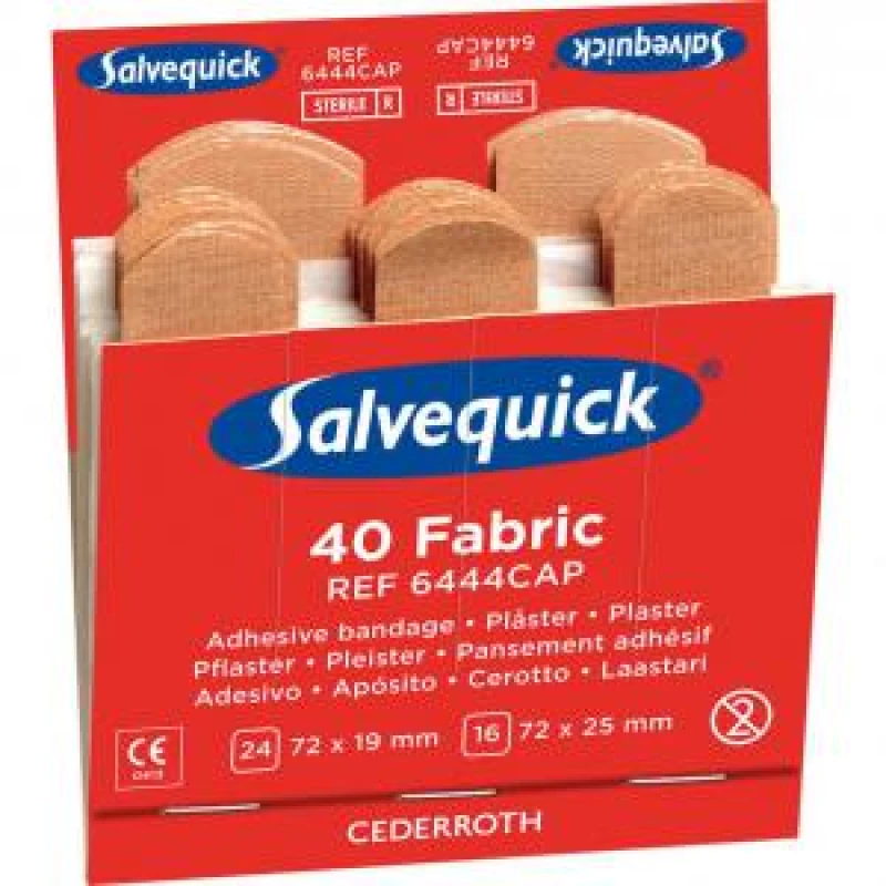 Image of Salvequick Fabric Plasters Refill Pack, 6X40 Plasters (Box of 6)