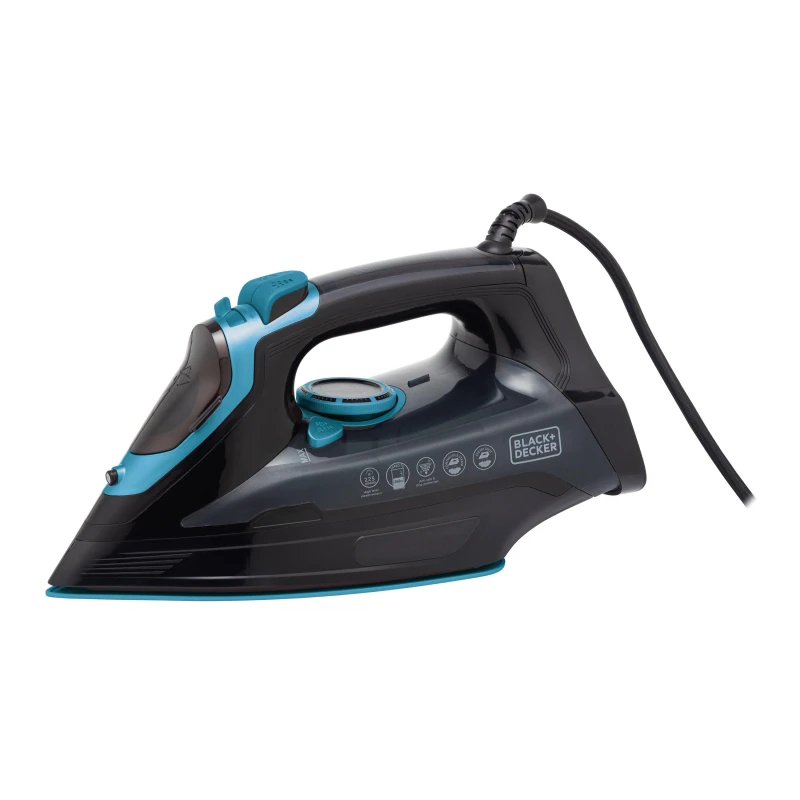 Image of Black Decker BXIR22004AGB 3000W Linen Care Steam Iron Black Aqua