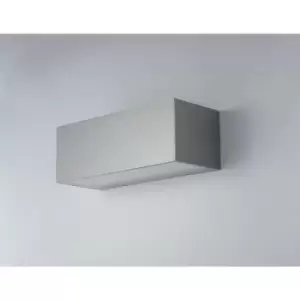 Image of Fan Europe TWIN LED 2 Light Up Down Light Nickel, IP54 3000lm 4000K 30x10.8x12cm