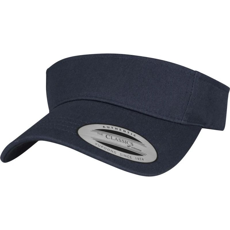 Image of Flexfit by Yupoong Curved Visor Cap in Navy Navy Unisex One Size