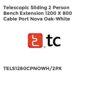 Image of TC Group Telescopic Sliding 2 Person Bench Extension 1200 x 800 Cable Port Nova