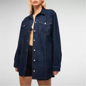 Image of Missguided Tall Denim Shirt - Blue