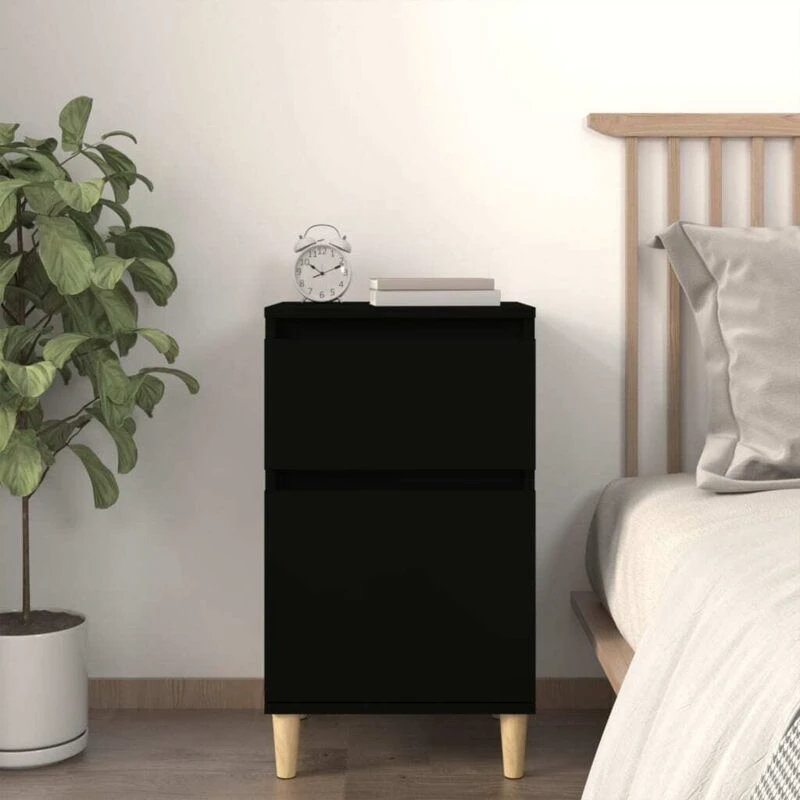 Image of VIDAXL Bedside Cabinet Black 40x35x70cm Vidaxl 8720845737849