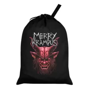 Image of Grindstore Merry Krampus Santa Sack (One Size) (Black/Red/White)