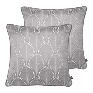 Image of Prestigious Textiles Boudoir Twin Pack Polyester Filled Cushions Chrome