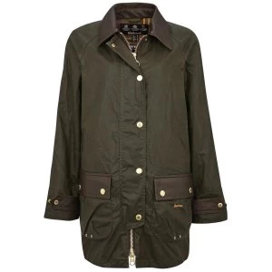 Image of Barbour Womens Winslet Wax Jacket Archive Olive/Classic 12