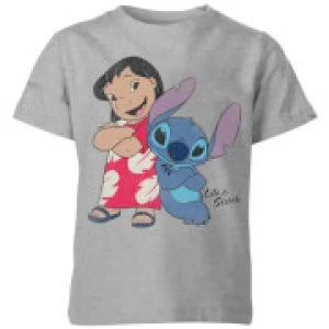 Image of Disney Lilo & Stitch Classic Kids T-Shirt - Grey - 5-6 Years