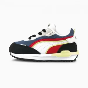 Image of PUMA City Rider AC Babies' Trainers, Black/Ebony Size 7 Shoes