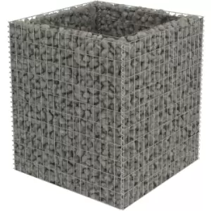 Image of Gabion Raised Bed Galvanised Steel 90x90x100cm Vidaxl Silver