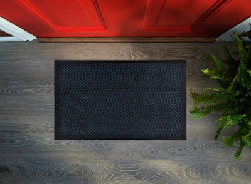 Image of RugsX Doormat Texas 550 Antislip, Outdoor, Indoor, Gum - Navy Blue 40X60 Cm
