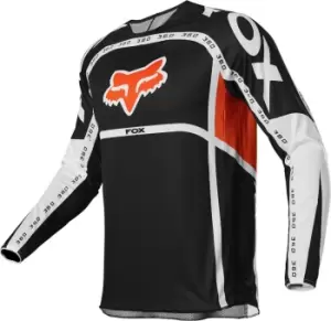 Image of FOX 360 Dvide Motocross Jersey, black-white-orange, Size S, black-white-orange, Size S