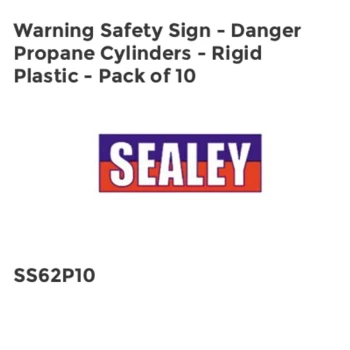 Image of Warning Safety Sign - Danger Propane Cylinders - Rigid Plastic - Pack of 10