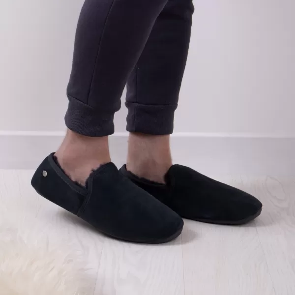 Image of Just Sheepskin Garrick Sheepskin Slippers Midnight (Blue)