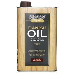 Image of Colron Refined Georgian medium oak Danish Wood oil 0.5L