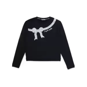 Image of Star Christmas Crew Sweatshirt Ladies - Black