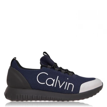 Image of Calvin Klein Jeans Ron Low Top Trainers - Indigo/Silver