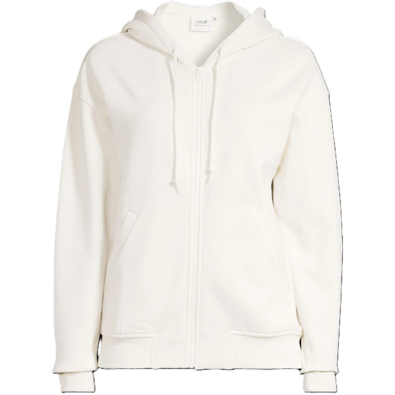 Image of Casall Zip Hoodie Womens Off White female 8 (XS)