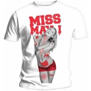 Image of Miss May I Gore Girl Mens White T Shirt: Small