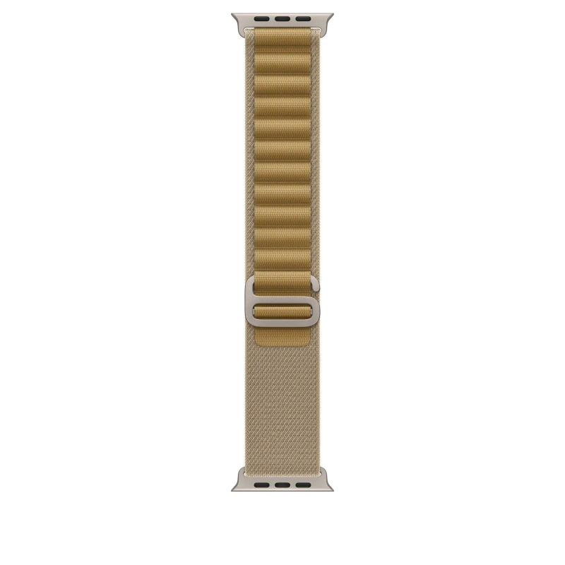 Image of Apple Apple 49mm Tan Alpine Loop - Medium - Natural Titanium Finish MXN23ZM/A