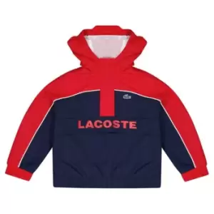 Image of Boys' Lacoste SPORT Water-Repellent Jacket Size 6 yrs Red / Navy Blue