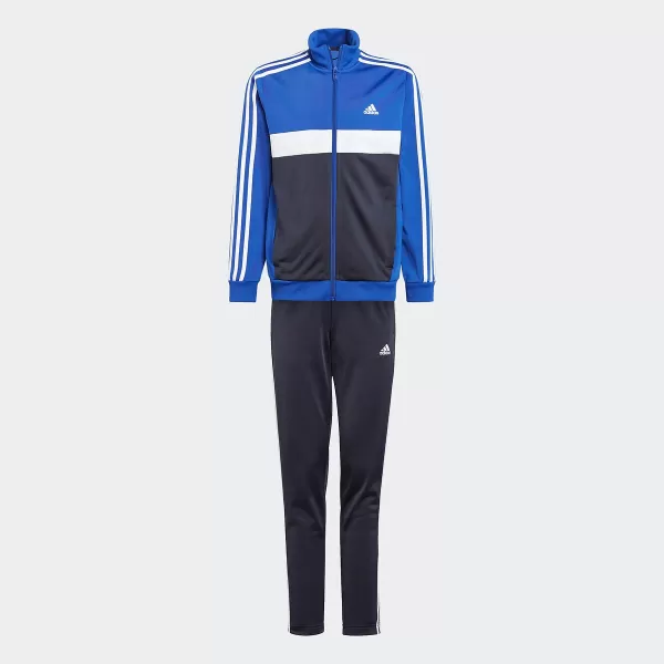 Image of Boys, adidas Sportswear Junior Kids Colorblock Tracksuit - Blue, Size 7-8 Years