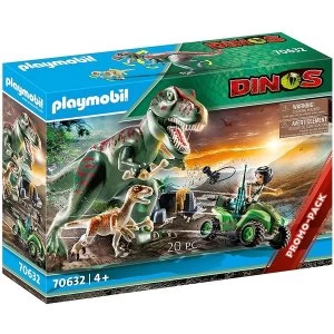 Image of Playmobil Dinos T-Rex Attack with Raptor and Quad