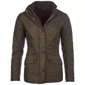 Image of Barbour Womens Cavalry Polarquilt Jacket Dark Olive 14