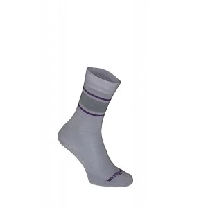 Image of Bridgedale Womens Everyday Outdoors Merino Liner Socks Grey and Purple Medium