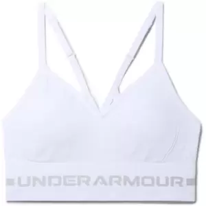 Image of Under Armour Seamless Low Impact Longline Sports Bra - White