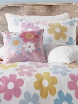 Image of Bedlam Retro Floral Filled Plush Cushion