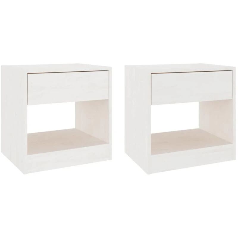 Image of VIDAXL Bedside Cabinets 2 pcs White 40x31x40cm Solid Pinewood Vidaxl 8720286607664