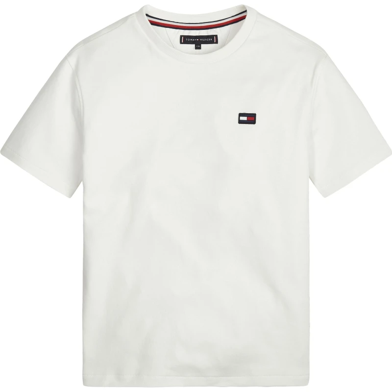 Image of Tommy Hilfiger Back Print T-Shirt White male 10-11 year