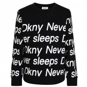 Image of DKNY Never Sleeps Sweatshirt - Black
