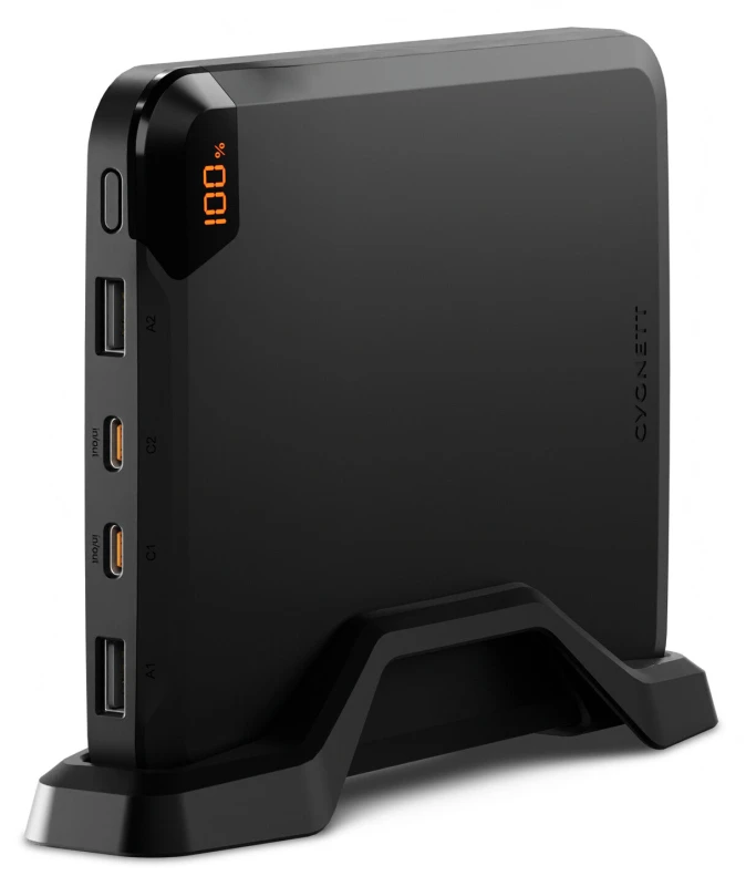Image of Cygnett VertPWR 25K Obsidian Laptop Power Bank 25000mAh - Black